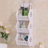 3 Compartment Wooden Storage Rack Self Adhesive Organizer