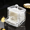 Acrylic Cotton Swab Organizer Box Transparent Cosmetic Storage