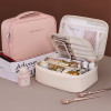 Multi Compartment Toiletry Cosmetic Bag Portable Travel Organizer