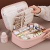 Multi Compartment Toiletry Cosmetic Bag Portable Travel Organizer