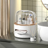 Tissue Box & Cosmetics Organizer with Acrylic Door