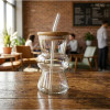 400ML Glass Straw Cup Reusable Drinking Glass with Straw
