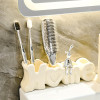 Ceramic Toothbrush Holder Elegant Bathroom Organizer