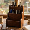 Wooden Pen Holder Desktop Stationery Organizer