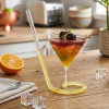 Spiral Cocktail Glass with Glass Straw