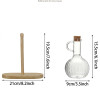 Glass Oil & Vinegar Dispenser Set with Bamboo Stand