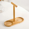 Glass Oil & Vinegar Dispenser Set with Bamboo Stand