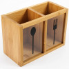 Bamboo Kitchen Utensil Holder Organizer