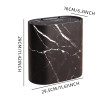 12L Marble Pattern Trash Bin with Lid