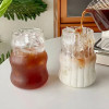 Ripple 400MLGlass Tumbler with Wooden Lid & Straw