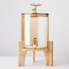 Glass Beverage Dispenser with Bamboo Stand 3.6 Liter