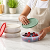 3 Compartment Plastic Food Storage Container