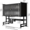Over Sink Double Layer Dish Rack with Cabinet