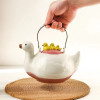 Cute Duck Ceramic Tea Pot with Fixed Duck Lid