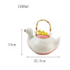 Cute Duck Ceramic Tea Pot with Fixed Duck Lid