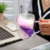 Double Wall Glass Drink Mug with Handle