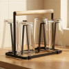 Glass Stand With Stylish Wooden Touch