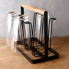 Glass Stand With Stylish Wooden Touch
