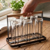 Glass Stand With Stylish Wooden Touch