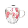 Double Wall Glass Mug With Dry Flowers