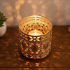 Gold Metal Pen Holder & Tealight Candle Lantern