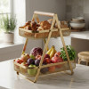 2 Layer Golden Storage Basket