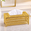 Gold Metallic Filigree Tissue Box