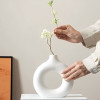 Platsic Donut White Vase