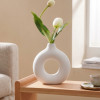 Platsic Donut White Vase