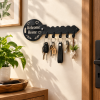 Wall Mounted Metal Key Holder with 5 Hooks for Home Entrance and Wall Décor