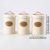 3pcs Metal Coffee Tea Sugar Storage Containers with Bamboo Lids Sealed Kitchen Canisters