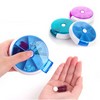 Plastic Pill Storage Organizer - Pills Round Case Box for Traveling