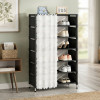 7 Layer Shoe Rack With Curtain