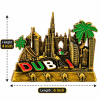 Metal dubai city skyline