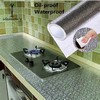 Oil Proof Aluminium Adhesive Sheet Stove Top - Silver - 60 x 200 cm